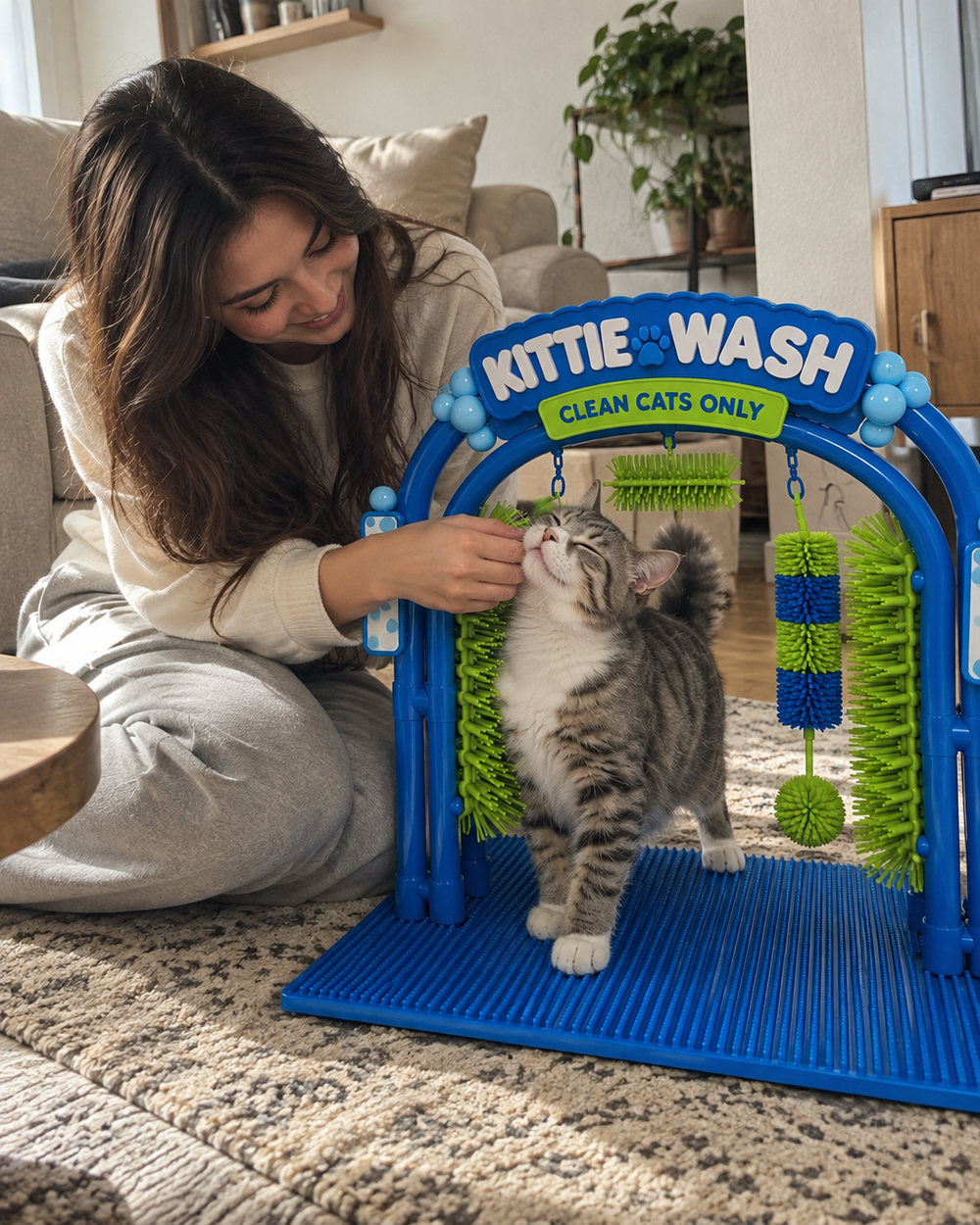 Cat self groomer arch benefits: massage, less shedding, stable base