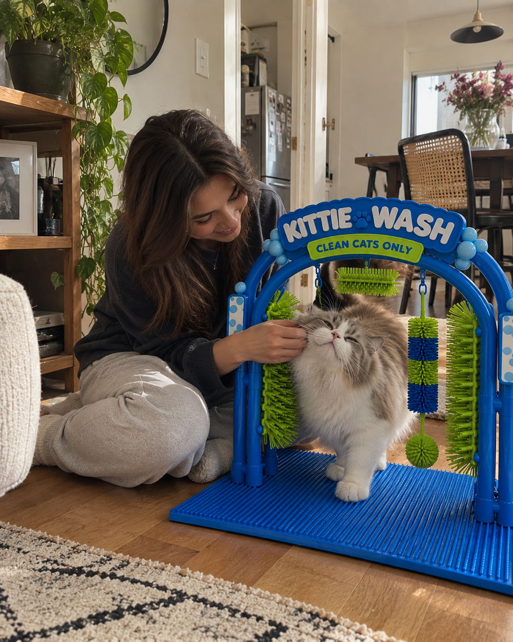 How to set up the Kittie Wash cat grooming arch without tools